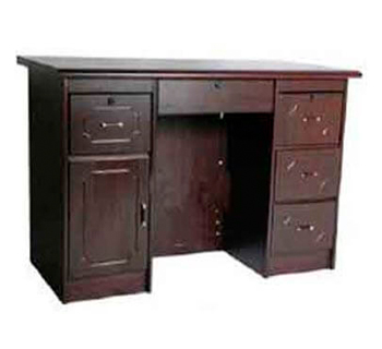 Office Table with Side Drawers and Center Drawer...